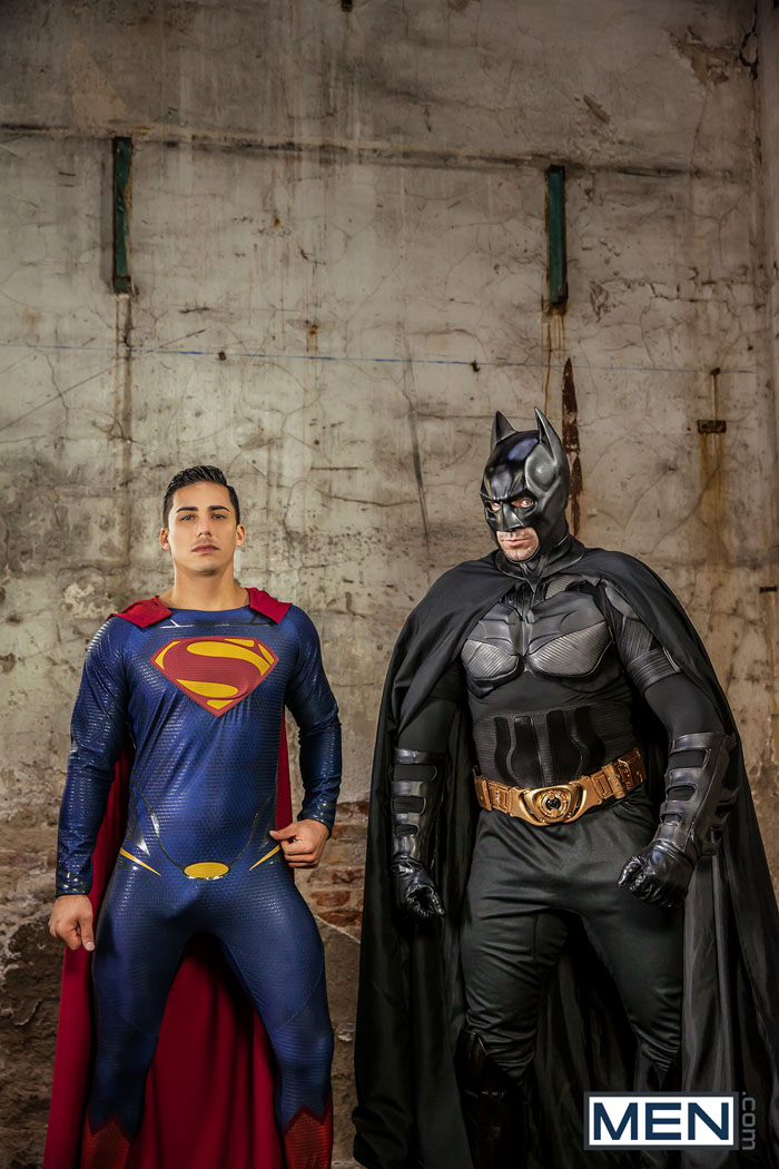 Batman Vs. Superman 'A Gay XXX Parody' (Allen King, Dario Beck, Massimo Piano, Topher DiMaggio & Trenton Ducati) at Men.com