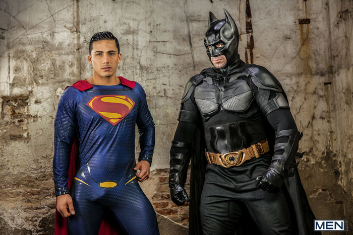 Batman Vs. Superman 'A Gay XXX Parody' (Allen King, Dario Beck, Massimo Piano, Topher DiMaggio & Trenton Ducati) at Men.com