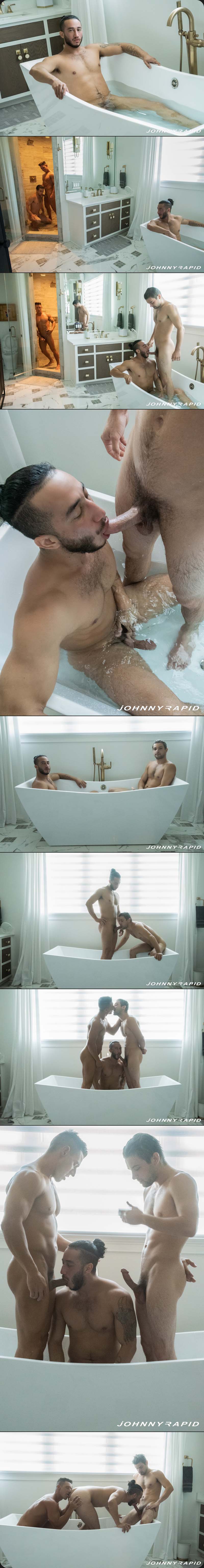 Johnny Hits the Showers (Johnny Rapid, Jax Thirio and Xavier Cox) at JohnnyRapid.com