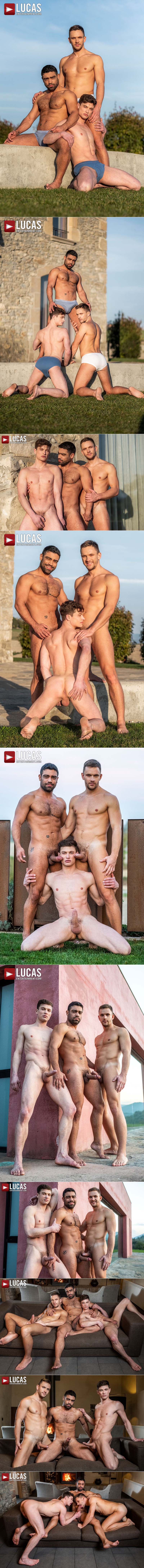 Double The Raw Dick, Scene One (Andrey Vic And Wagner Vittoria Double-Team Ruslan Angelo) at Lucas Entertainment
