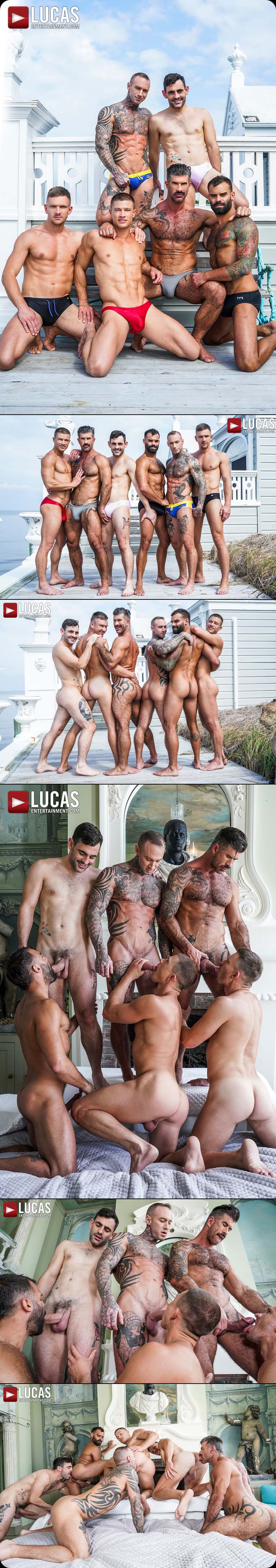 Ass-Hammering Hardware: Fire Island Orgy, Scene One (Adam Killian, Andrey Vic, Drake Masters, Dylan James, Max Arion and Ruslan Angelo) at LucasEntertainment