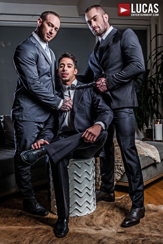 Gentlemen 19: Hard At Work (Drae Axtell's Corporate Threesome w/ Dylan James and Stas Landon) (Scene 1) at Lucas Entertainment