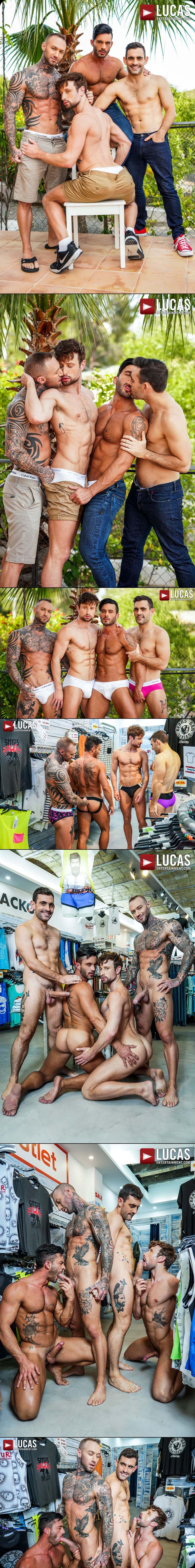Fucking Show-Offs, Scene Three (Max Arion, Dylan James, Andy Star and Drew Dixon's Hot, Sweaty Retail Trip) at LucasEntertainment