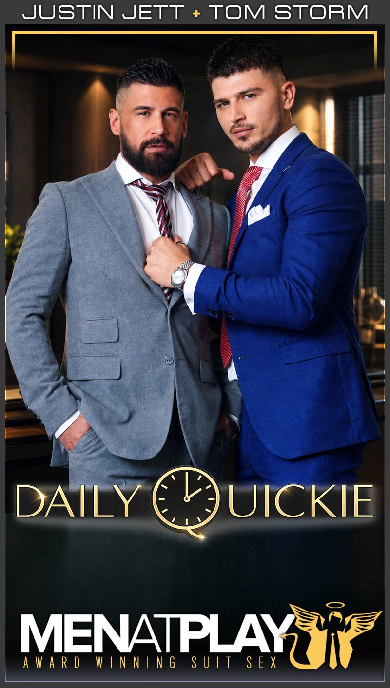 Justin Jett & Tom Storm Mix Business With Pleasure in 'Daily Quickie' on MenAtPlay