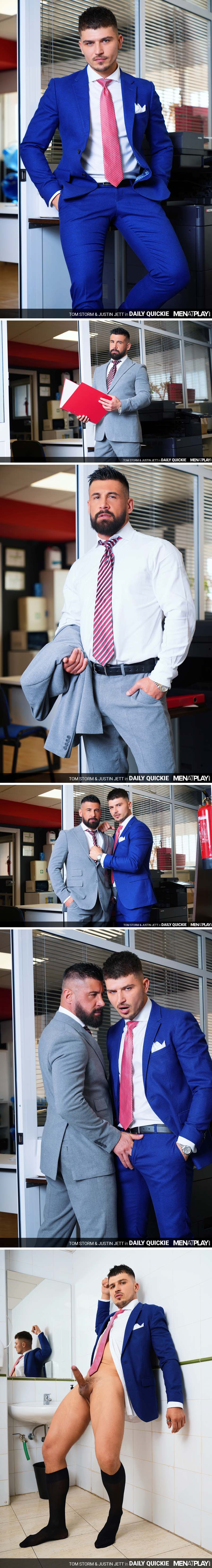 Justin Jett & Tom Storm Mix Business With Pleasure in 'Daily Quickie' on MenAtPlay