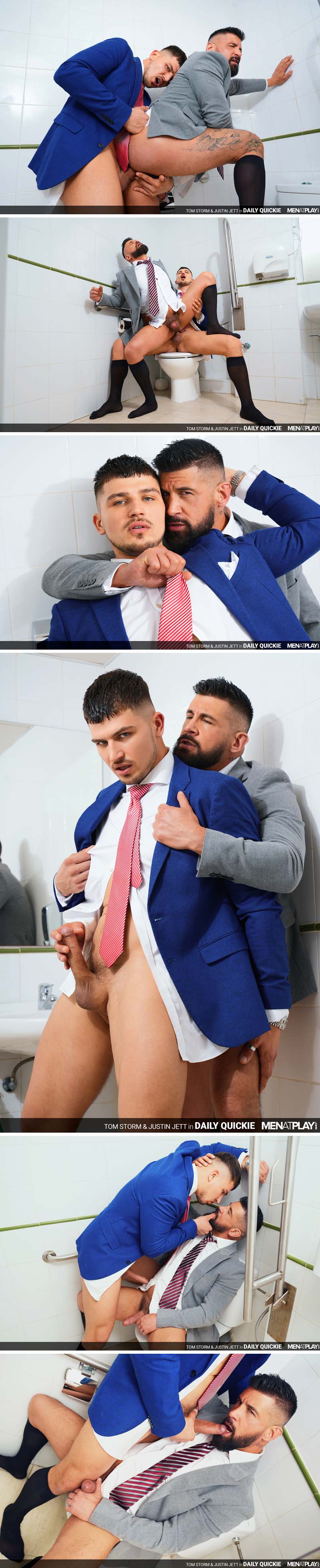 Justin Jett & Tom Storm Mix Business With Pleasure in 'Daily Quickie' on MenAtPlay