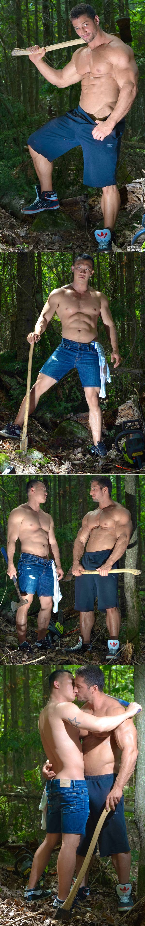 Gagging on The Lumberjack (Archer Quan & Christian Power) at MenOfMontreal