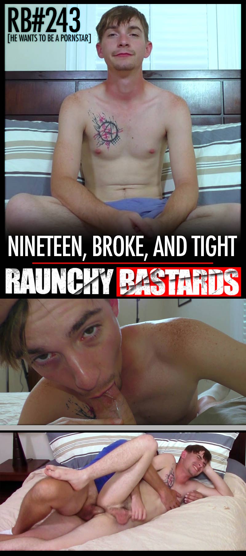 Nineteen, Broke, and Tight (with Clay Fucks Hugh Depp) (Bareback) at Raunch Bastards