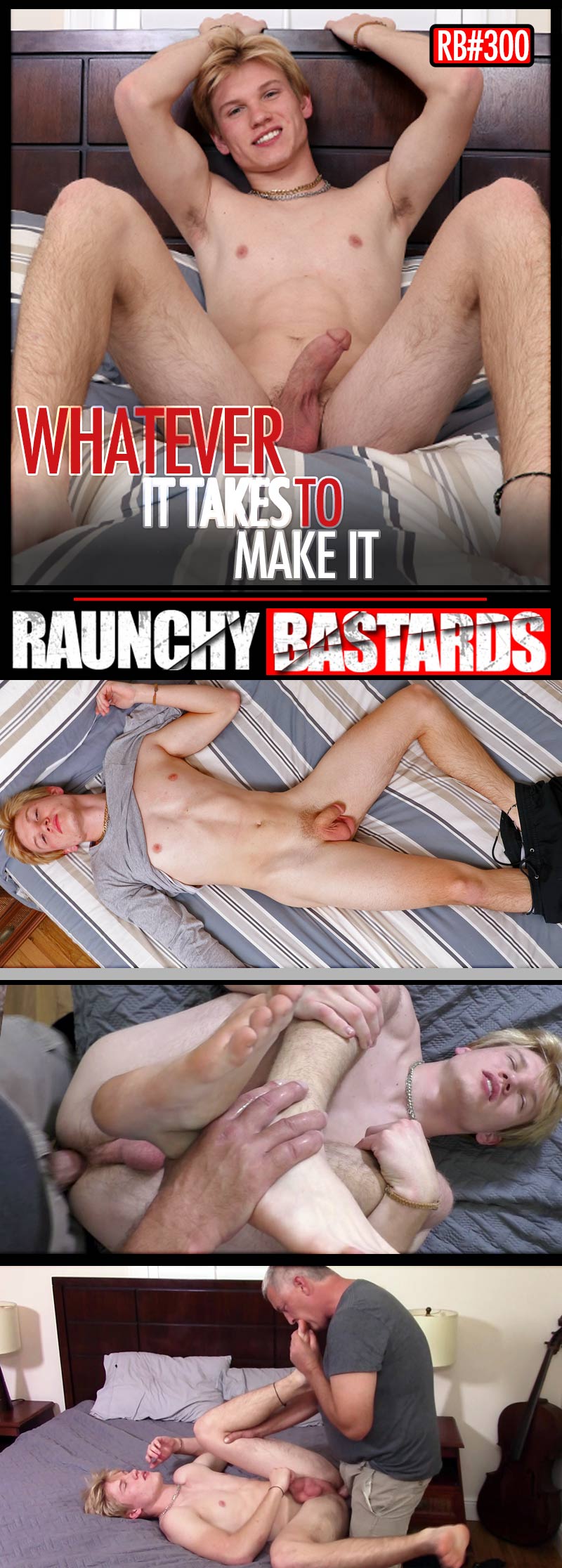 Episode 300: Clay Fucks Tyler Blue in 'Whatever It Takes To Make It!' at Raunch Bastards