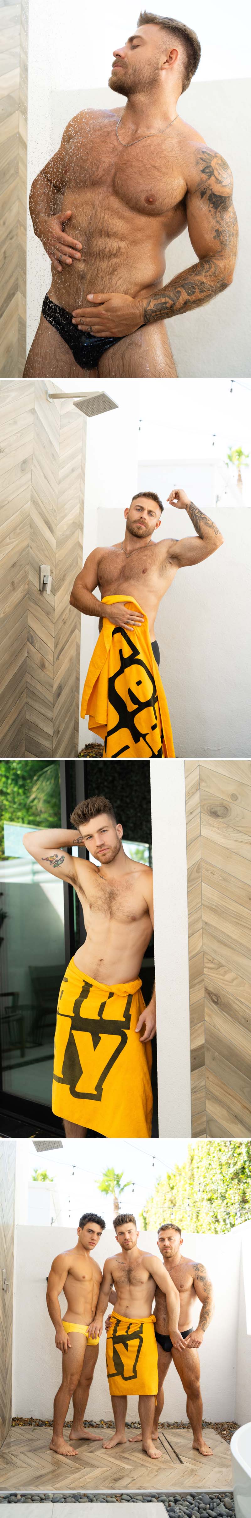 Scott Braun, Channing Flynn and Carter Collins [Outdoor Threeway] at SeanCody