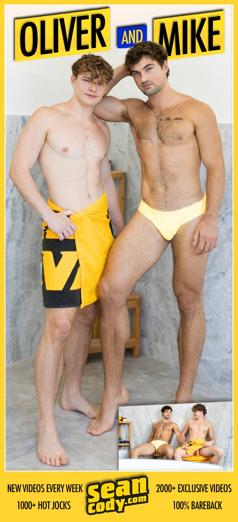 Mike Monroe Rides Oliver Marks In Intense Bathroom Hook Up at SeanCody