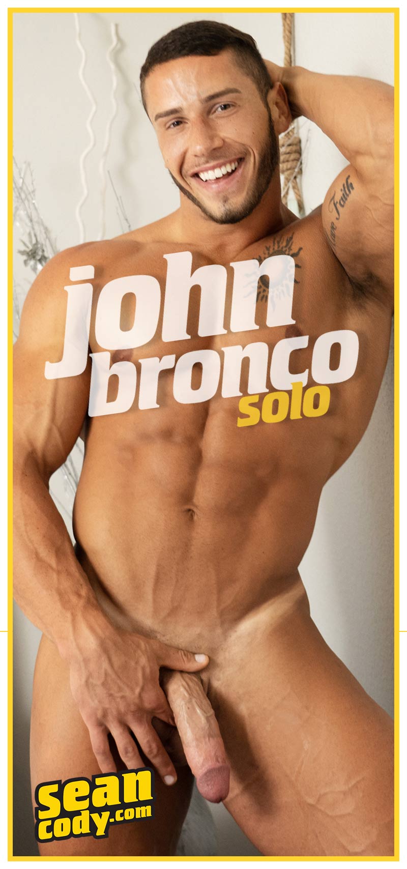 Sean Cody Bodybuilder John Bronco Jerks Off Solo photo