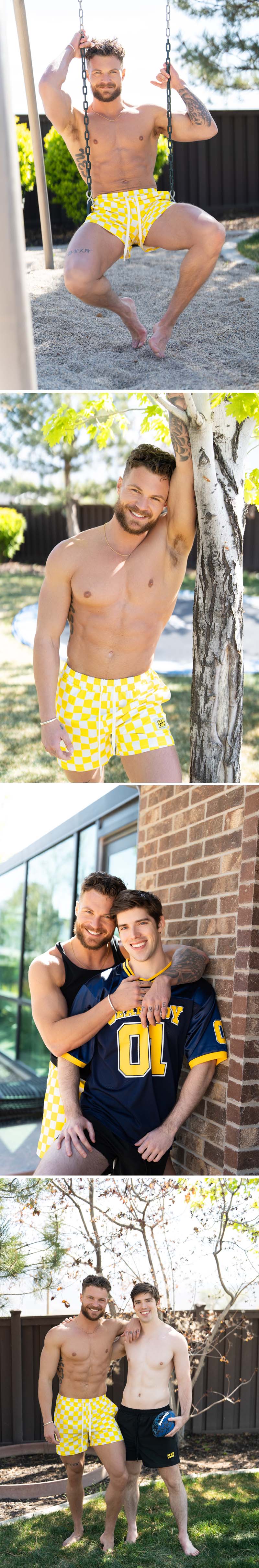 CurvedKing Gives Gryphon a Backyard Bounce and Creampie at SeanCody