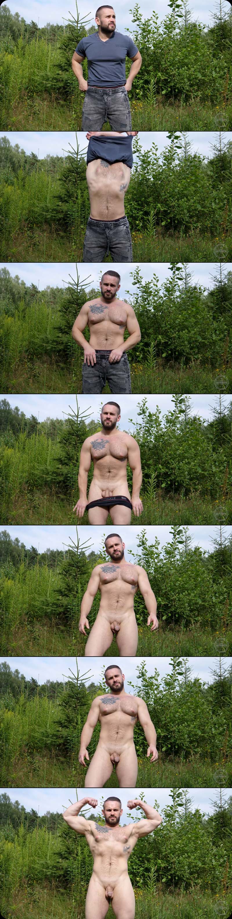 Big Pec Russian In The Woods at The Guy Site
